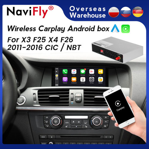 适用宝马X3 X4 CIC NBT原车屏升级即插即用无线CarPlay安卓Auto盒