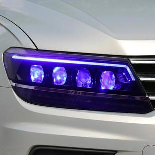 LED水晶透镜行车灯流光转向灯 新途观L大灯总成改装 适用于17 20款