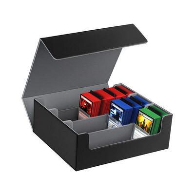 跨境现货三排盒SG游戏王万智牌卡牌收纳盒PU皮绒布Card Deck Box