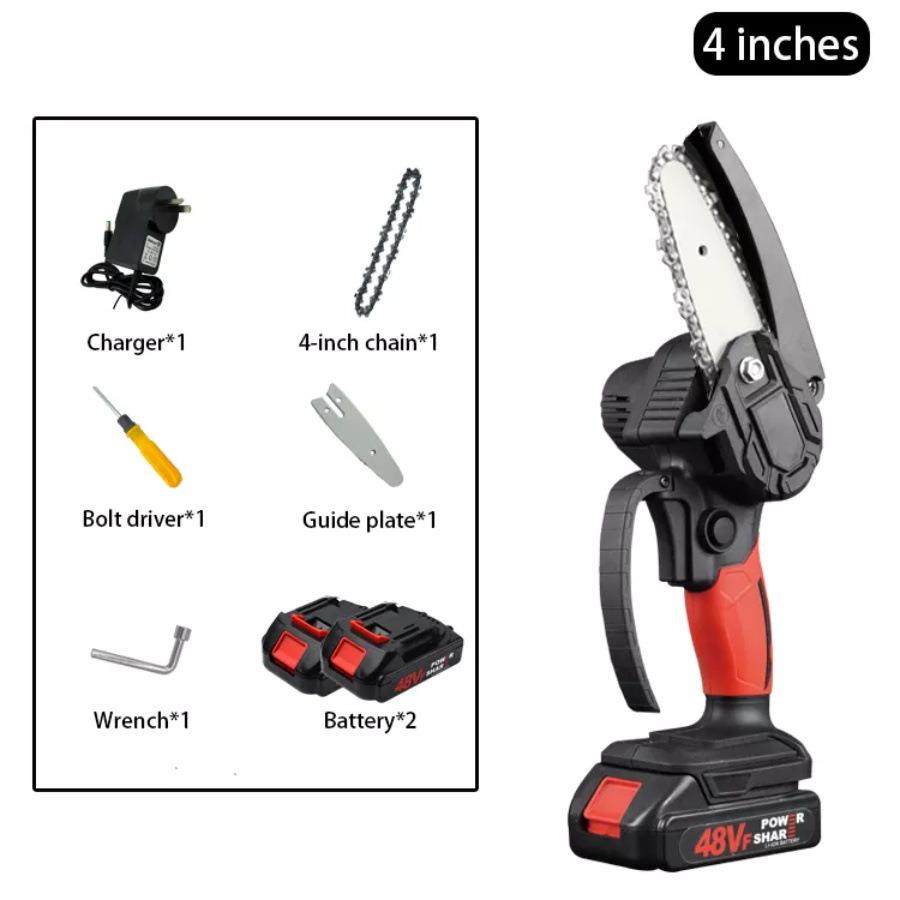 迷你4寸6寸电链锯便携充电式电锯 伐木锯家用小型手持锂电电动锯,3C数码配件,USB灯,淘宝优惠券,粉丝福利购,淘宝优惠卷