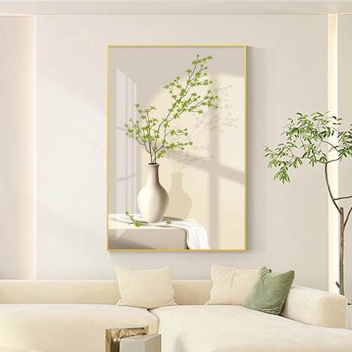北欧玄关装饰画绿植走廊过道挂画奶油风餐厅画客厅入户门沙发壁画