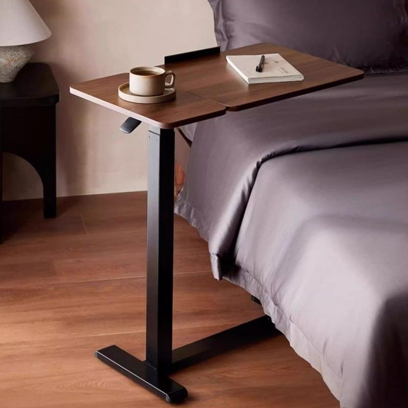 可移动电脑桌可升降家用卧室床边桌子懒人书桌站立式简约旋转桌面