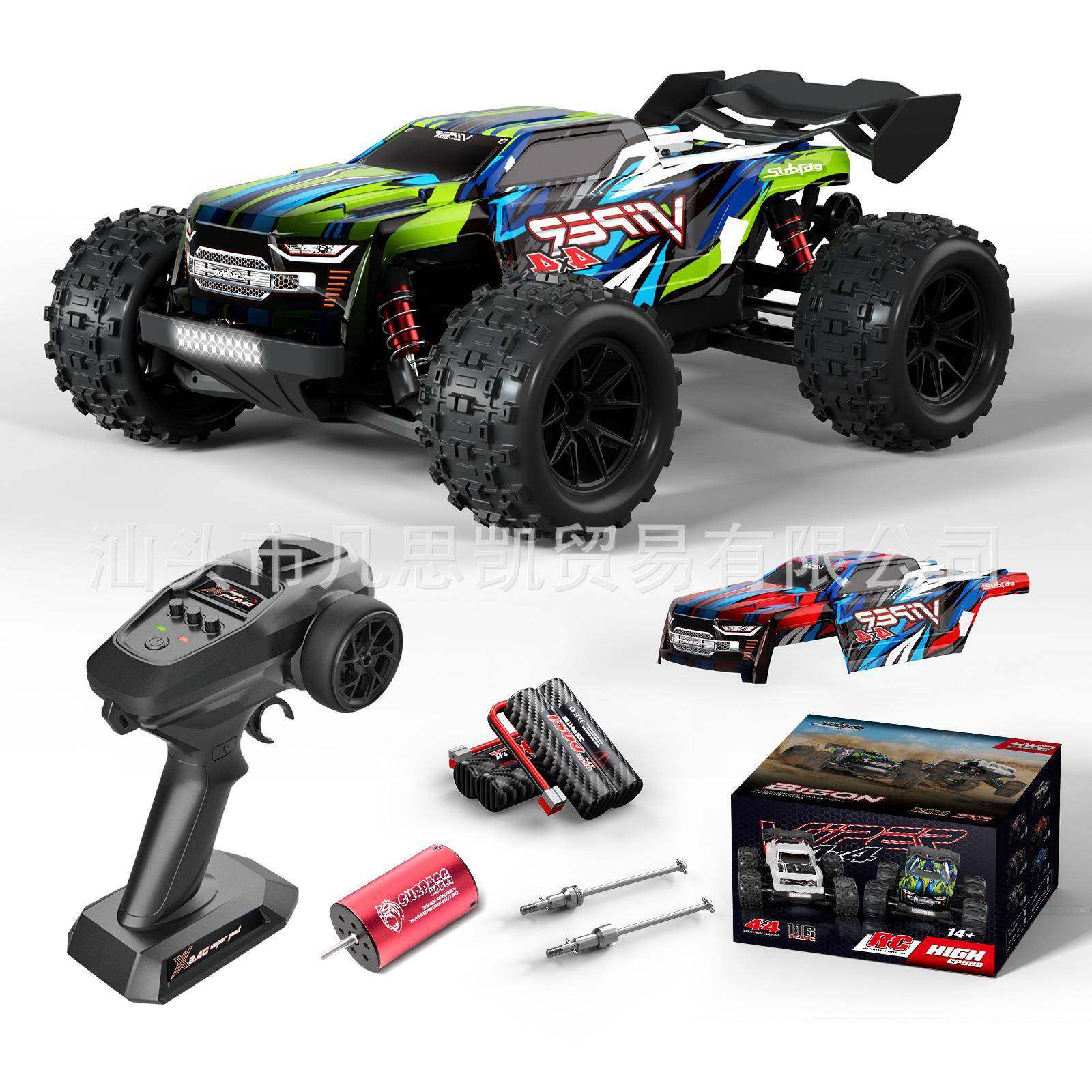 2.4G全比例四驱越野高速遥控车无刷大脚攀爬漂移竞技赛车模型