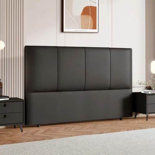 2024新款实木背板轻奢床头简约软包现代靠背单买落地双人床