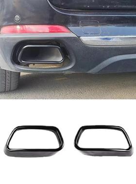 适用于2014-2018款宝马X5X6F15F16尾喉排气管烤漆黑装饰框用品