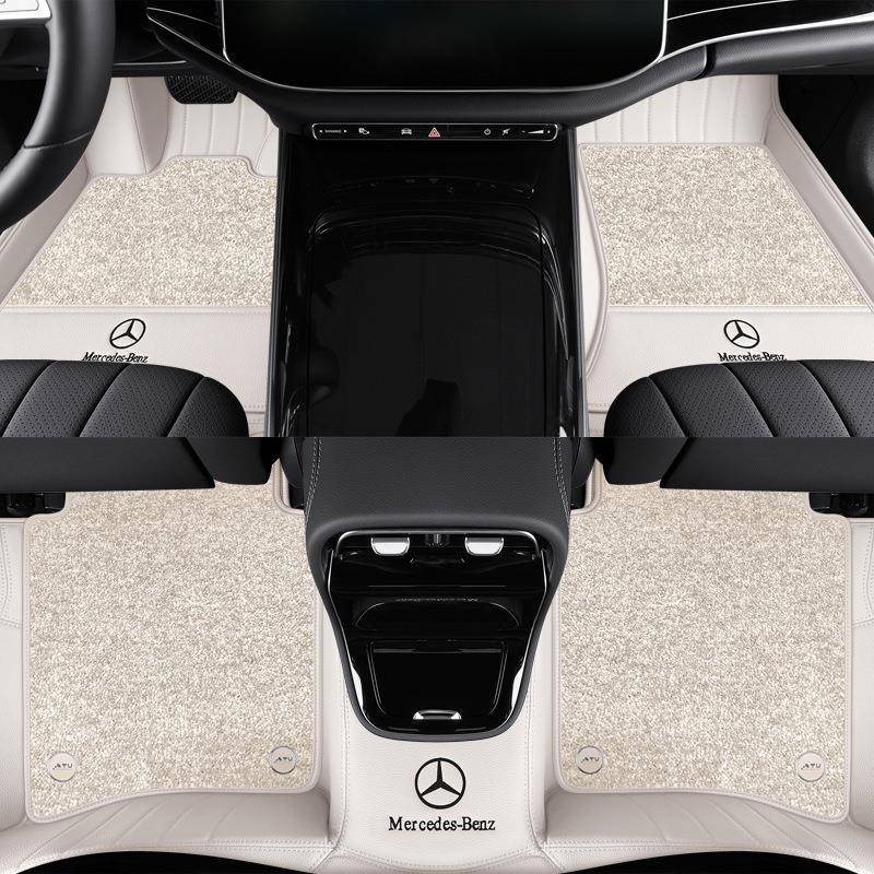 奔E300LGLE350GLS450GLCS级EQE全包围汽车真皮脚垫