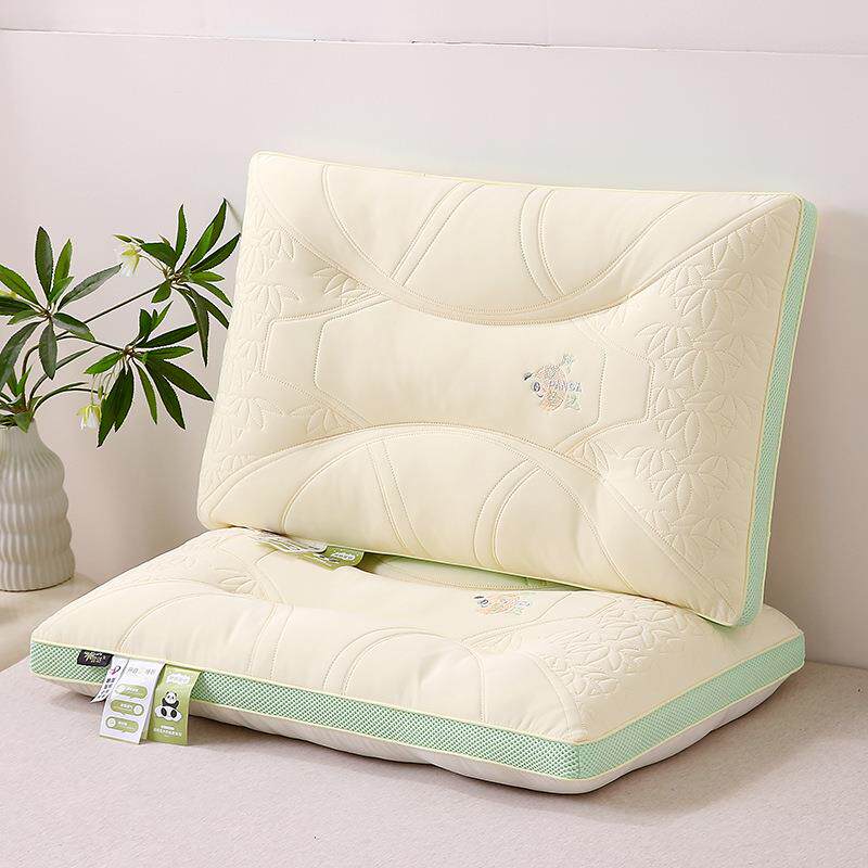 新款A类凉感丝成人护颈枕芯抗菌防螨无荧光冰丝乳胶层枕头枕芯