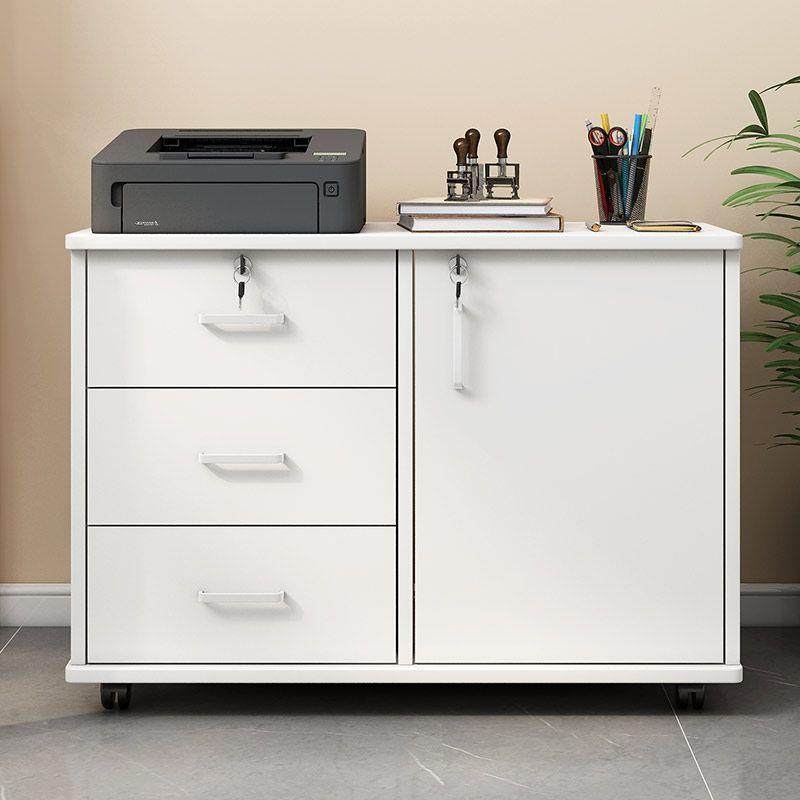 文件柜资料柜办公室置物柜木质矮柜带锁收纳柜子储物柜办公桌边柜