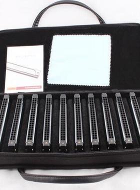 东方鼎21孔复音C调口琴T21初学者成人专业级演奏7调12调套装乐器