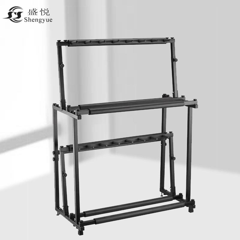 加高双层7头14把尤可里里展示陈列排架展厅置物架多头琴架子