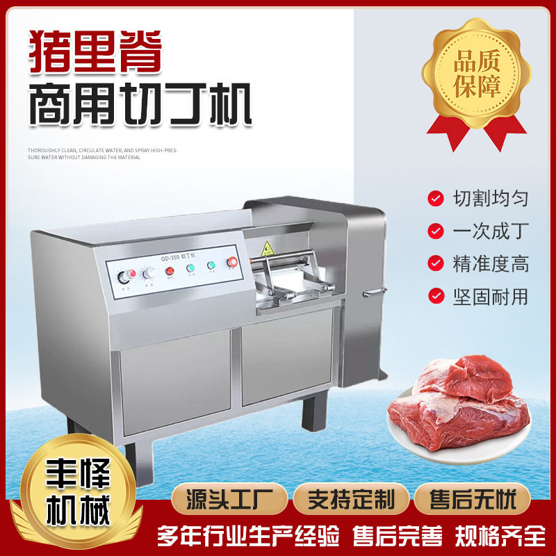全自动冻肉切丁机 商用猪肥膘切丁切块机 里脊肉自动切肉丁机器