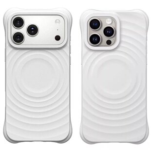 白色水波纹磁吸适用苹果iPhone17proma纯色简约16Magsafe赵露思同款手机壳15pro防摔14plus华强北13液态保护