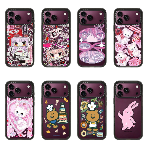 SAIAKU吉他女孩17Promax手机壳适用于iPhone18Promax勃艮第手机壳Y2k千禧风卡通16Pro/15/14/13防摔保护壳