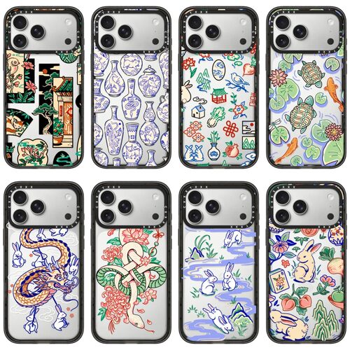 Georgina Leung国风插画苹果17Promax适用于iPhone16Promax手机壳15pro明星同款14Pro舞龙国潮13/12/11硬壳