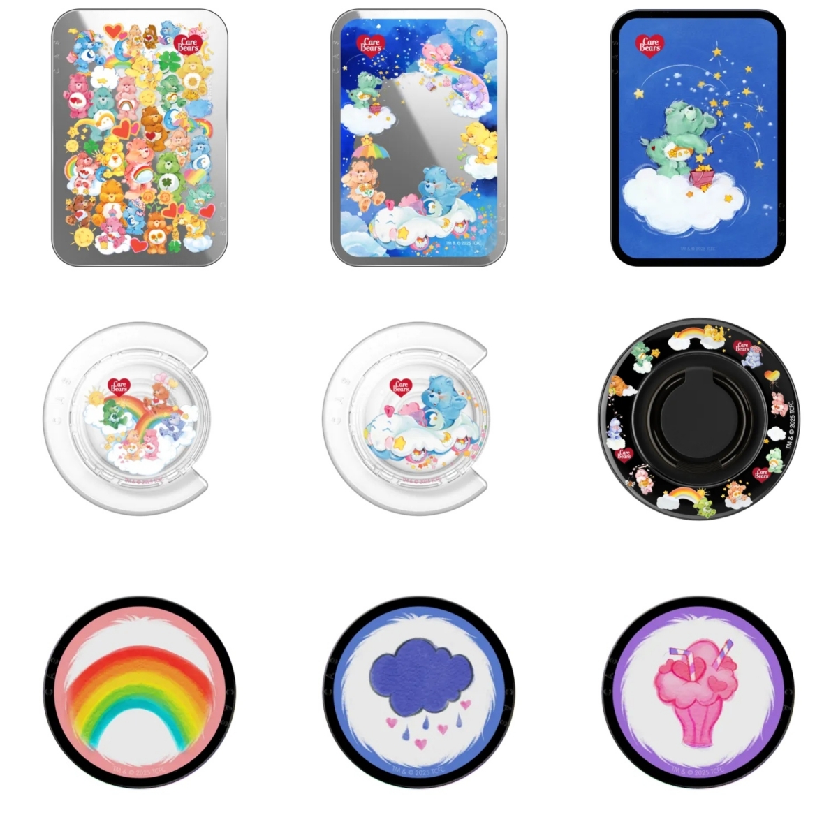 Care Bears爱心彩虹小熊磁吸支架指环便携折叠气囊苹果华为通用