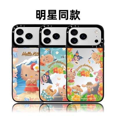CASETiFiY联名黑皮三丽鸥HelloKitty美乐蒂16pro适用iPhone17promax苹果15Plus手机壳14磁吸卡通华强北平替女