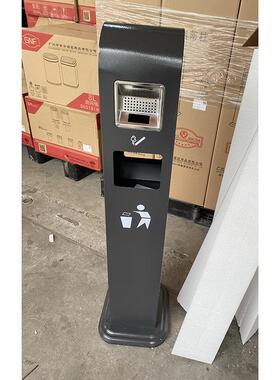 吸烟亭吸烟区酒店外围GPX-129N深灰色烟蒂柱立式烟灰柱户外烟灰桶