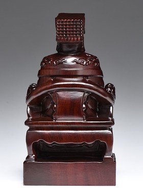 黑檀木雕南岳圣帝摆件实木雕刻玉皇大帝寺庙供奉神像佛堂紫微大帝