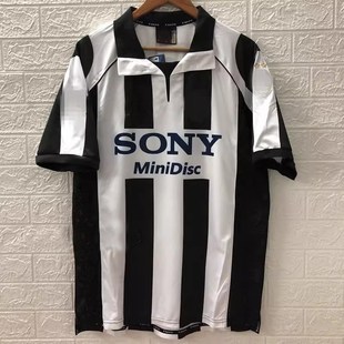 经典复古球衣9798赛季尤文齐达内皮耶罗主客场短长袖足球服