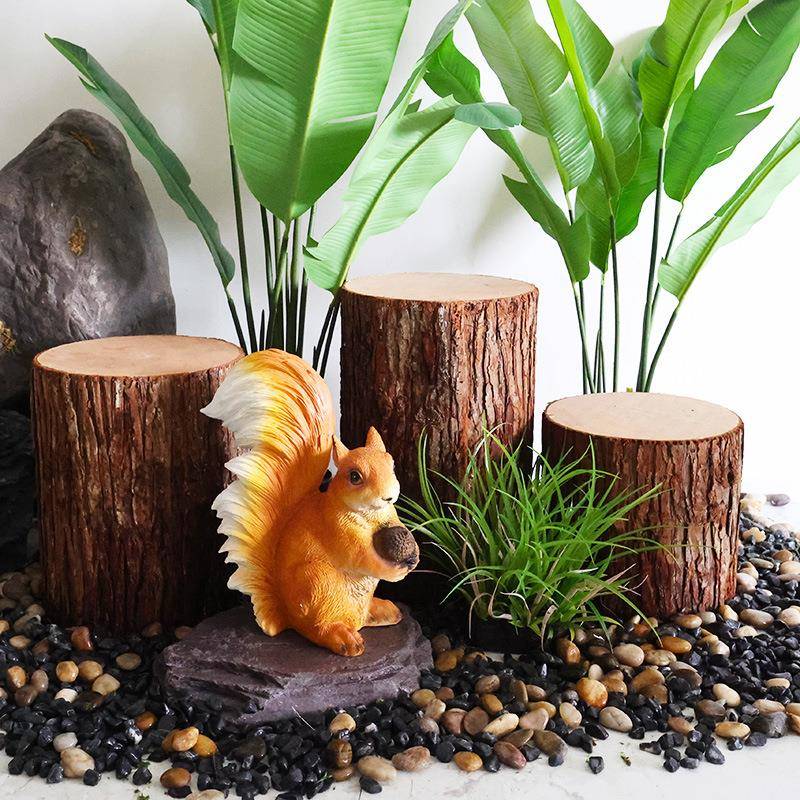 仿真木桩树桩假仿木桩圆木墩商场服装店橱窗造景装饰道具木头桩子