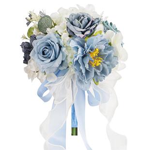 婚庆手捧花新娘高级感仿真花束高级感成品拍摄道具假花人造花束