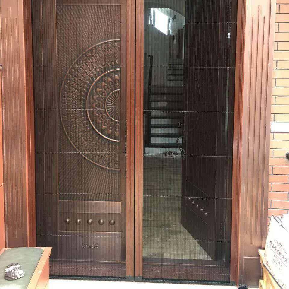 铝合金无轨防虫隐形新中式纱窗可拆卸清洗可折叠收纳纱门