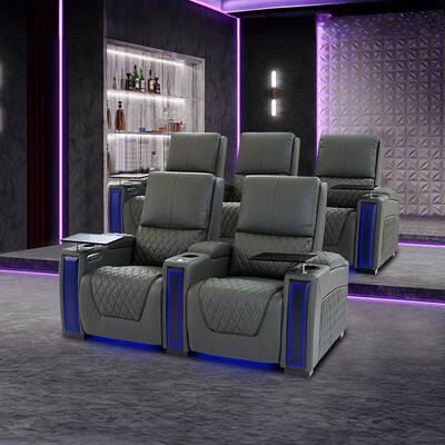 Recliner Leather VIP Home Theater Sofa Living Room Furniture