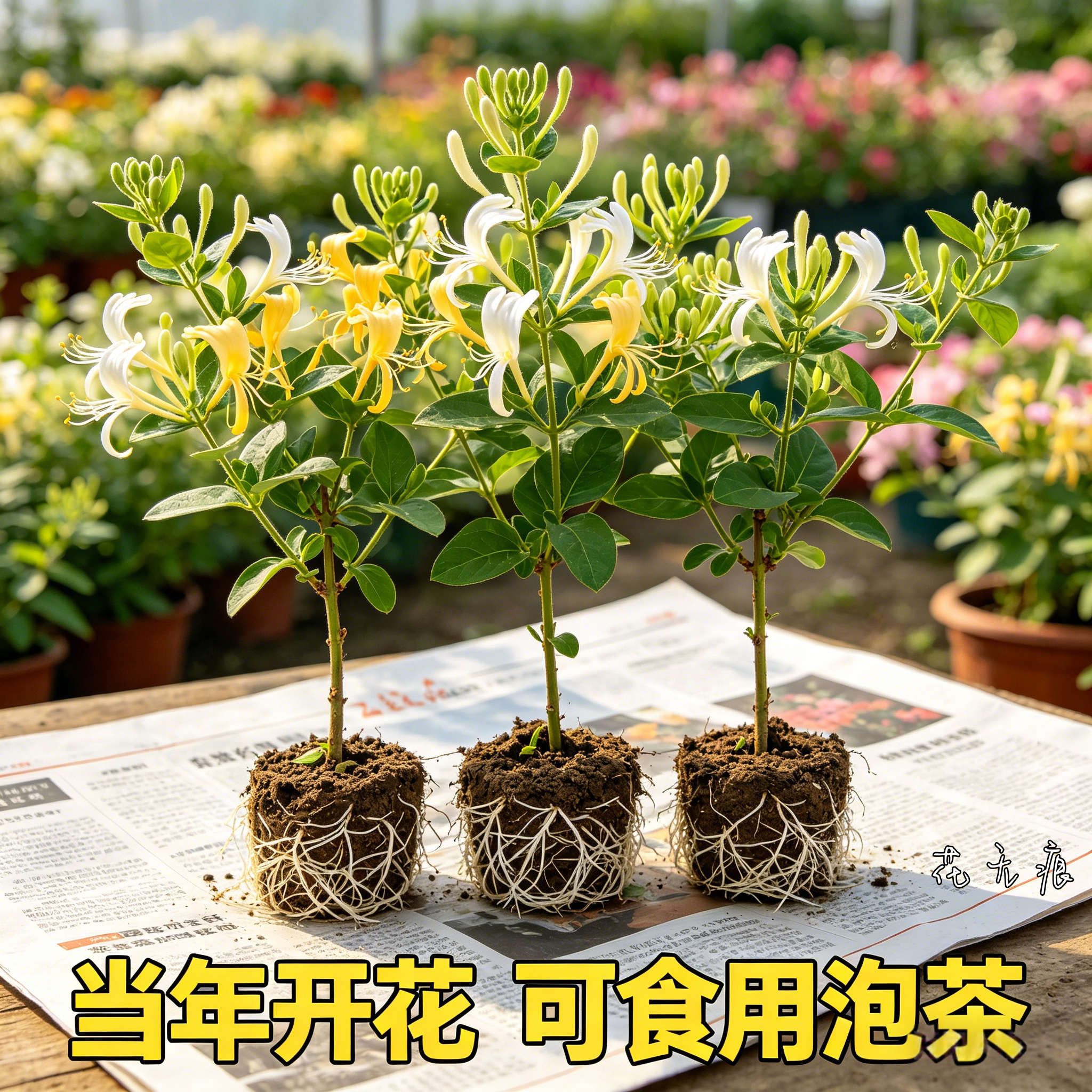 金银花盆栽树苗带花可观赏食用