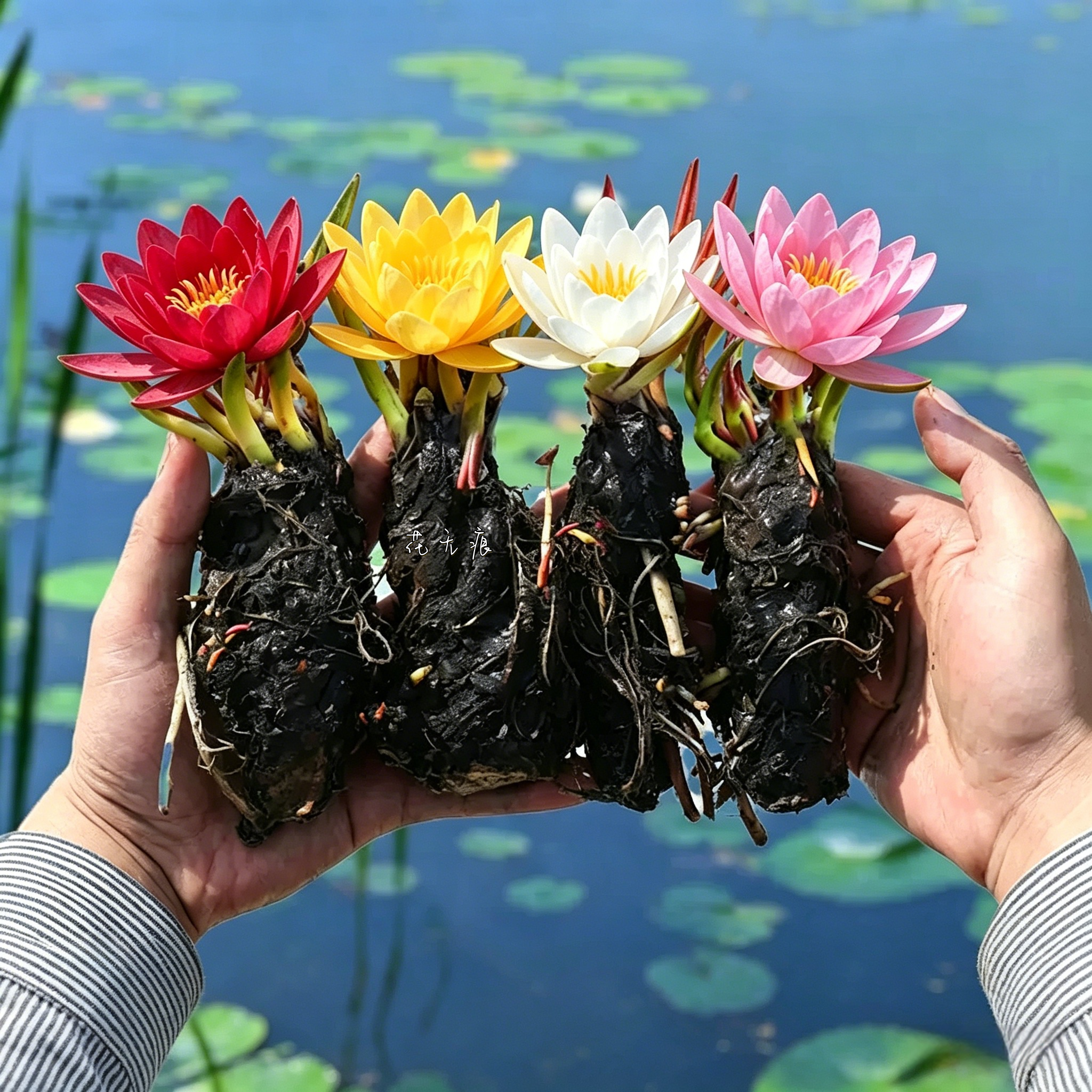 睡莲荷花带苞易养水培盆栽