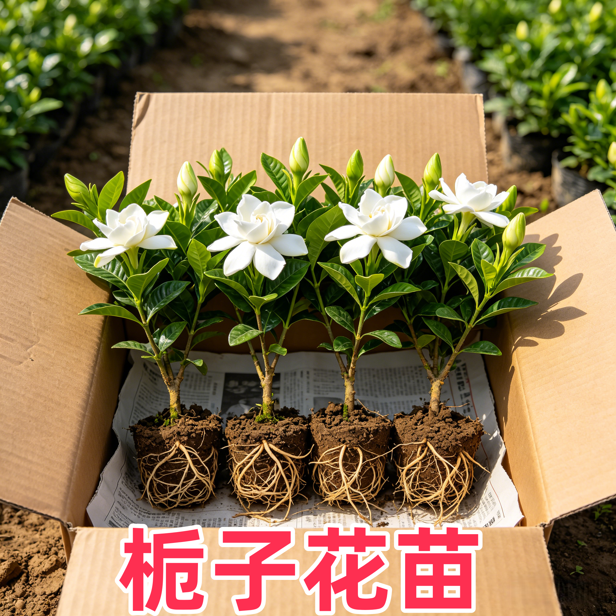 栀子花水培盆栽带苞浓香好养