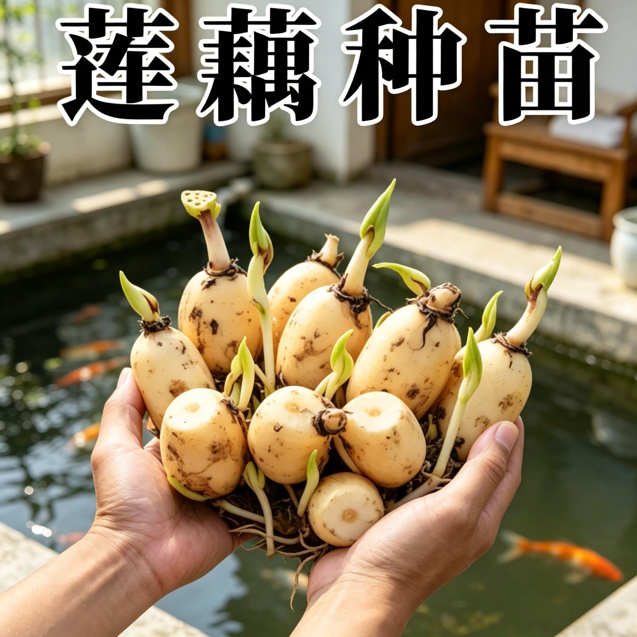粉藕莲藕种苗洪湖粉藕苗高产食用藕种盆栽缸桶池塘水田深浅水种植