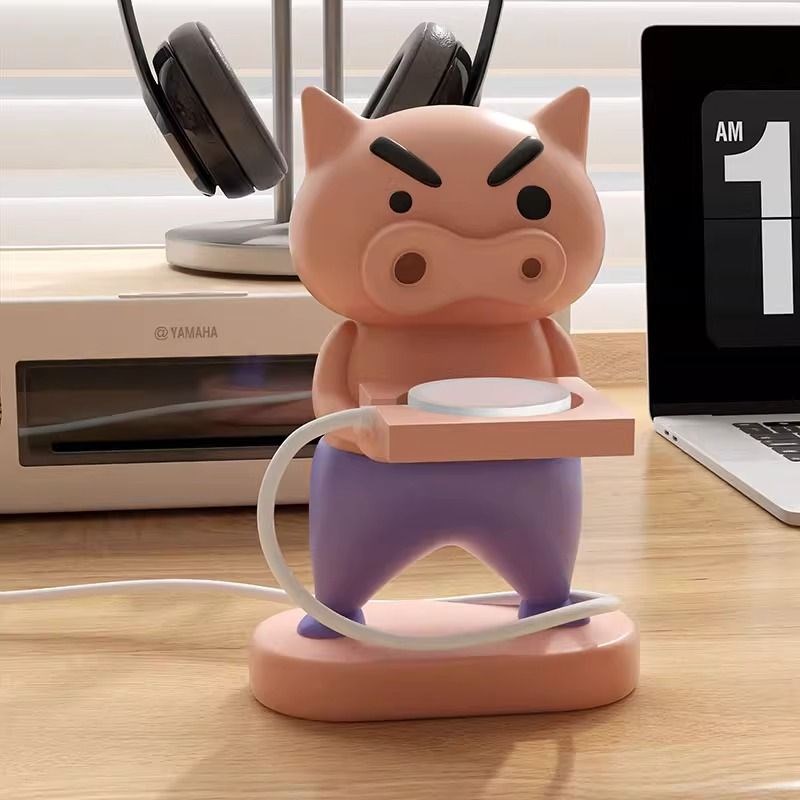 手表充电支架25年苹果华为通用iwatch底座托架蜡笔小新小摆件