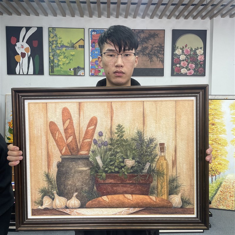 法式轻奢砂岩花卉装饰画入户玄关美式客厅餐厅挂画G074背景画6080