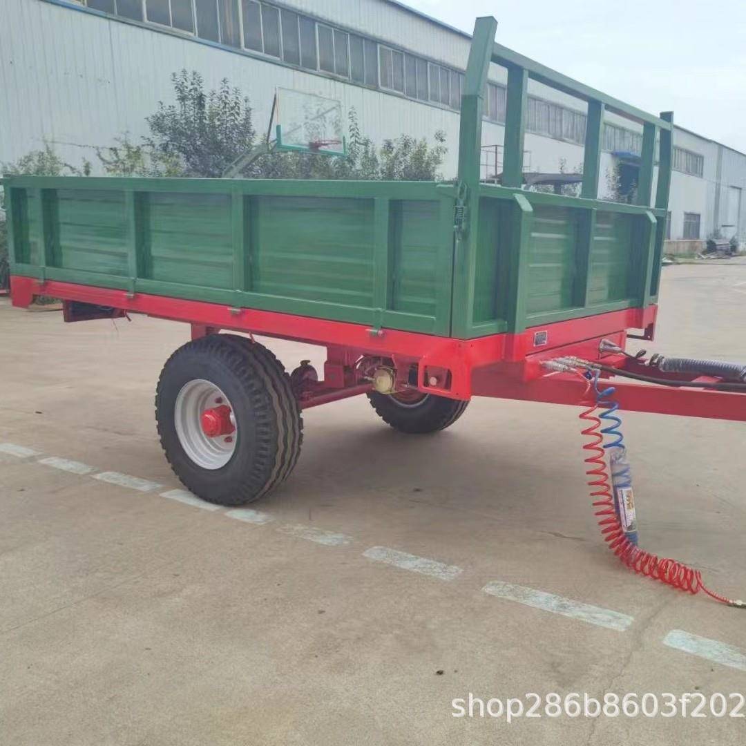 可拆卸箱板农田运输玉米秸秆拖车翻斗气刹车斗
