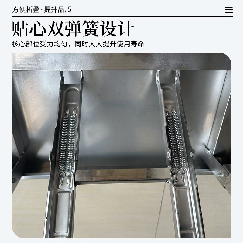 不锈钢折叠桌户外烧烤桌子摆摊加厚方形野餐夜市桌腿折叠简易便携