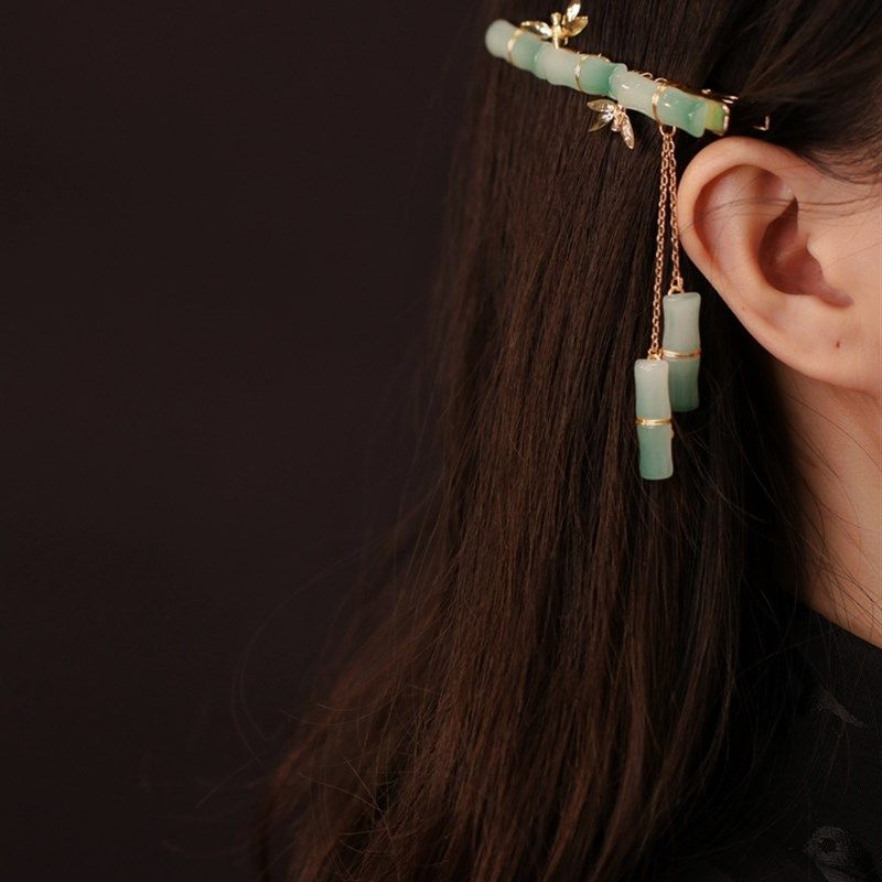 女士时尚洋气发夹半扎专用一字夹后脑勺耳边夹竹节流苏短烫发发卡,饰品/流行首饰/时尚饰品新,发饰,淘宝优惠券,粉丝福利购,淘宝优惠卷