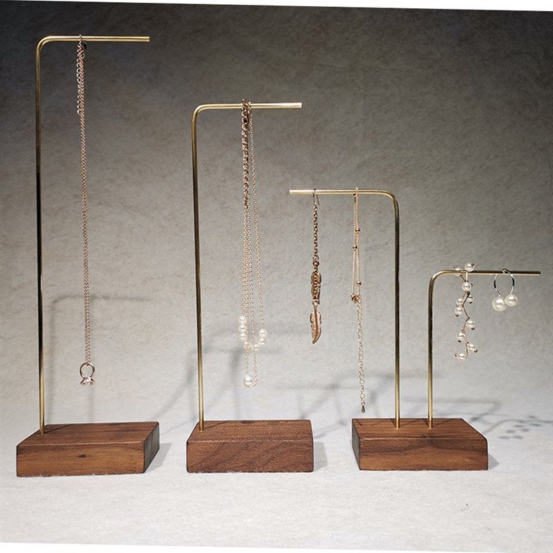 首饰架黑胡桃木项链戒指托盘耳环架子陈列拍摄道具饰品收纳展示架,饰品/流行首饰/时尚饰品新,首饰展示架,淘宝优惠券,粉丝福利购,淘宝优惠卷