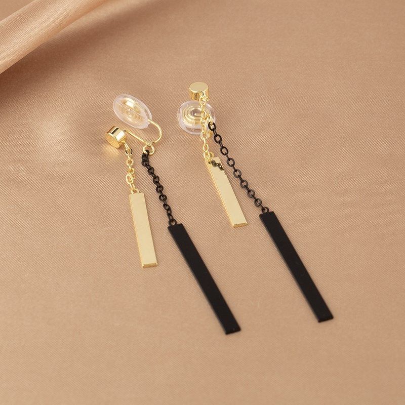 长款显瘦链条方形长条耳环极简气质高级感冷淡风蚊香盘耳夹无耳洞,饰品/流行首饰/时尚饰品新,耳夹,淘宝优惠券,粉丝福利购,淘宝优惠卷