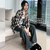 小个子大码 外穿阔腿裤 直筒牛仔裤 夏季 孕妇裤 夏款 子春夏天2024新款