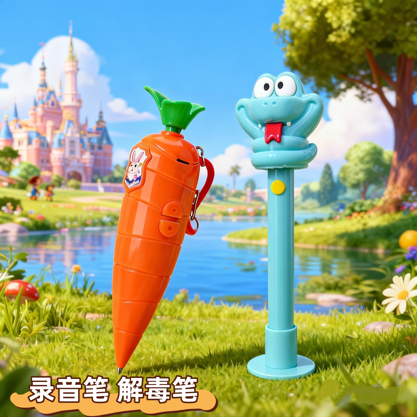 盖瑞解毒笔胡萝卜录音笔中性笔学生文具疯狂动漫动物城2创意礼物