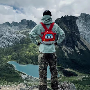 超级飞侠书包乐迪登山包双肩包创意羽毛球便携收纳包大学生旅游包