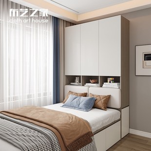 定制小户型气压储物床儿童榻榻米床柜一体省空间收纳衣柜踏踏米床