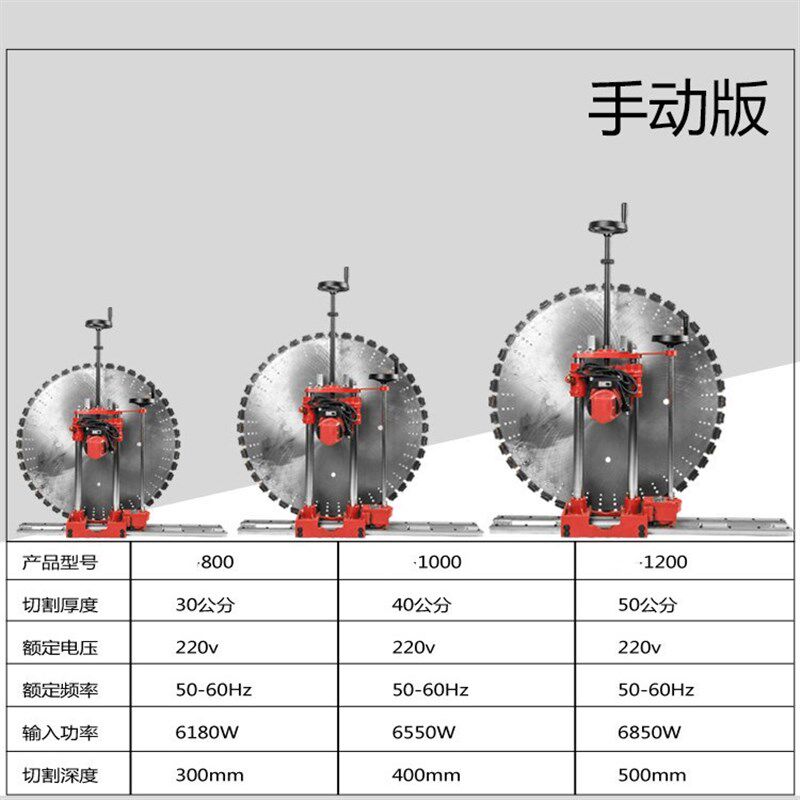 小型家用电墙壁切割锯开槽机 轨道式钢筋混凝土切割机厂家
