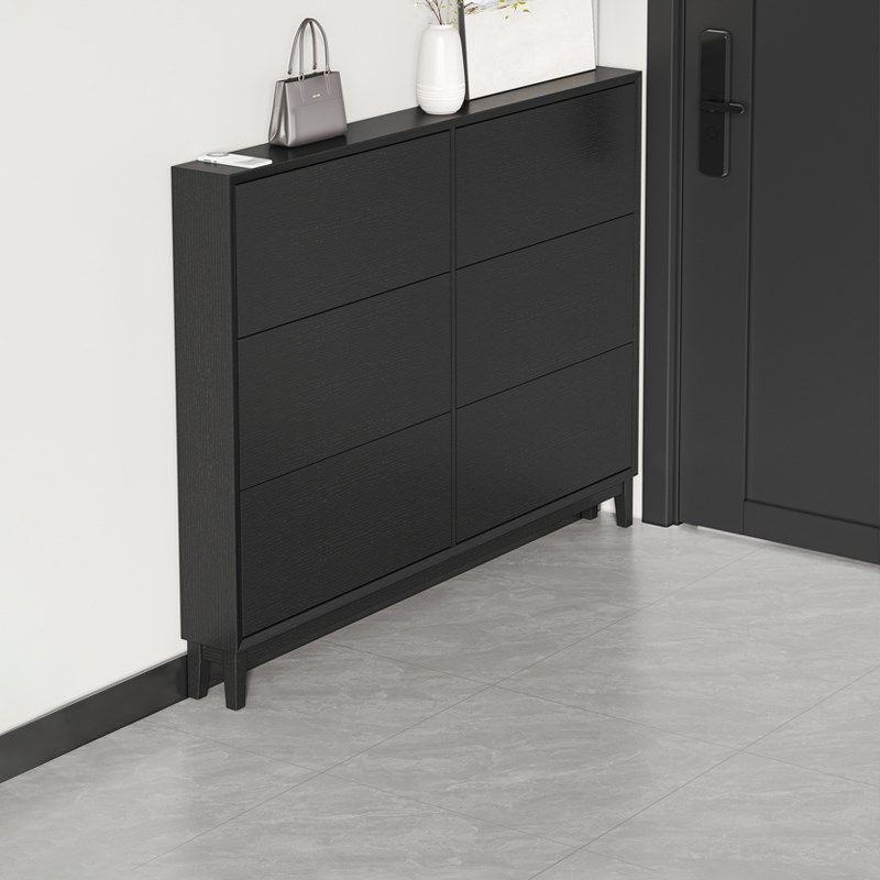 小户型超薄入户门玄关翻斗式家用收纳黑色实木鞋柜窄款靠墙鞋柜,住宅家具,鞋柜,淘宝优惠券,粉丝福利购,淘宝优惠卷