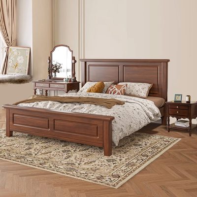 婚床高端大气双人床美式实木床主卧现代简约欧式储物复古轻奢高箱