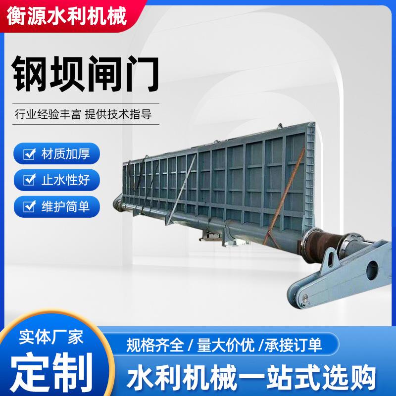 底横轴液压钢坝闸门翻板翻版合页坝景观水闸水利下卧式钢坝闸门厂