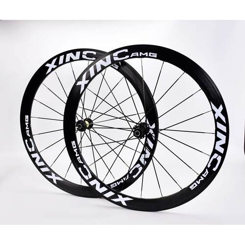 120响700C40/50MM框高直拉破风扁辐条6爪V/C圈刹碟刹公路轮组
