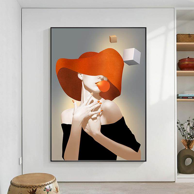 美女人物装饰画现代简约人像艺术画玄关楼梯过道走廊壁画卧室挂画,金属材料及制品,金属加工件/五金加工件,淘宝优惠券,粉丝福利购,淘宝优惠卷