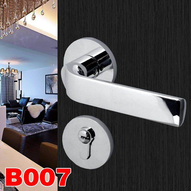 室内门锁简约卧室房门锁实木卫生间锁具把手分体门锁亮铬磁吸门锁