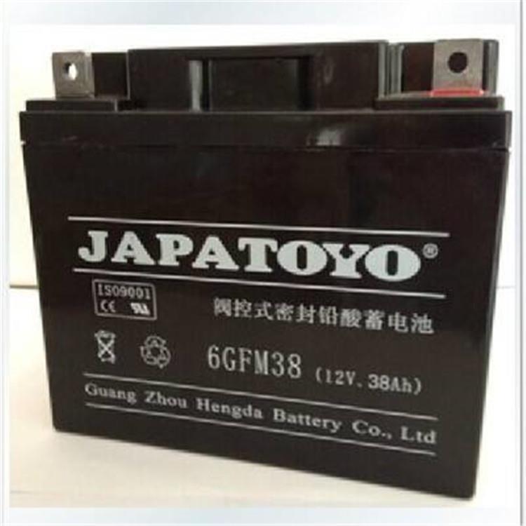 东洋蓄电池6GFM3812V38AH铅酸免维护蓄电池/现货总经销